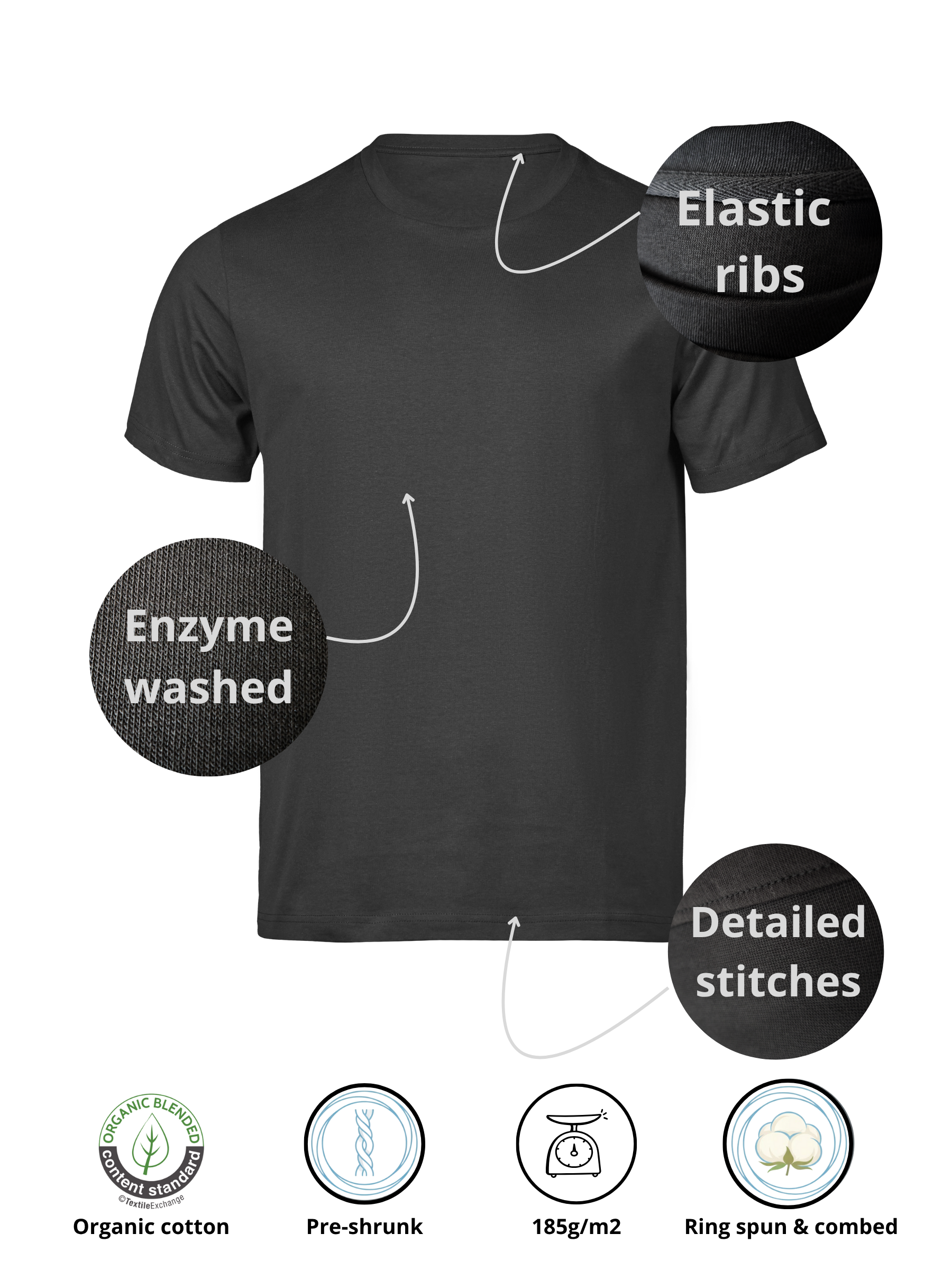 SuperFit Tee - Dark grey